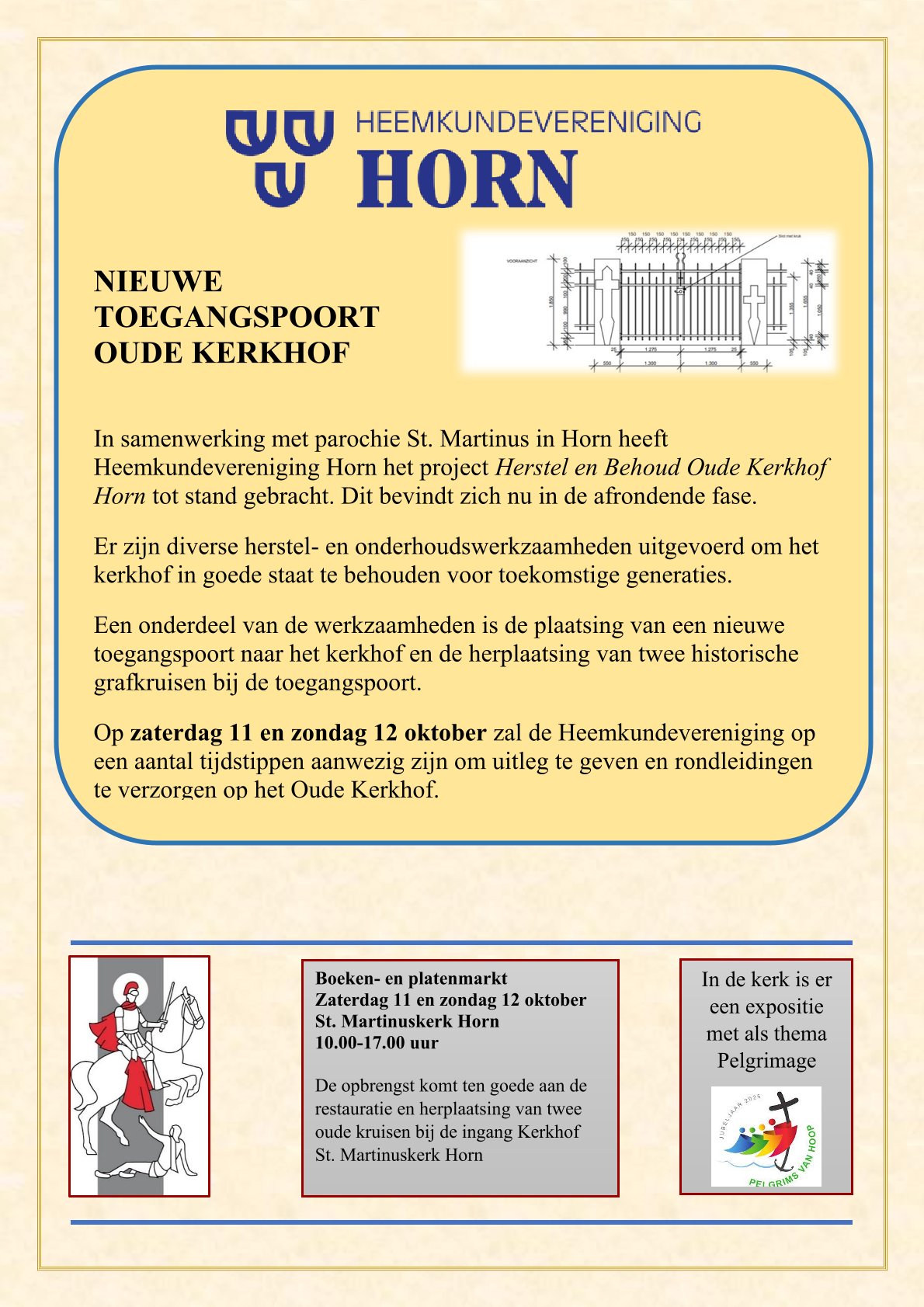 presentatie nieuwe poort kerkhof boekenmarkt